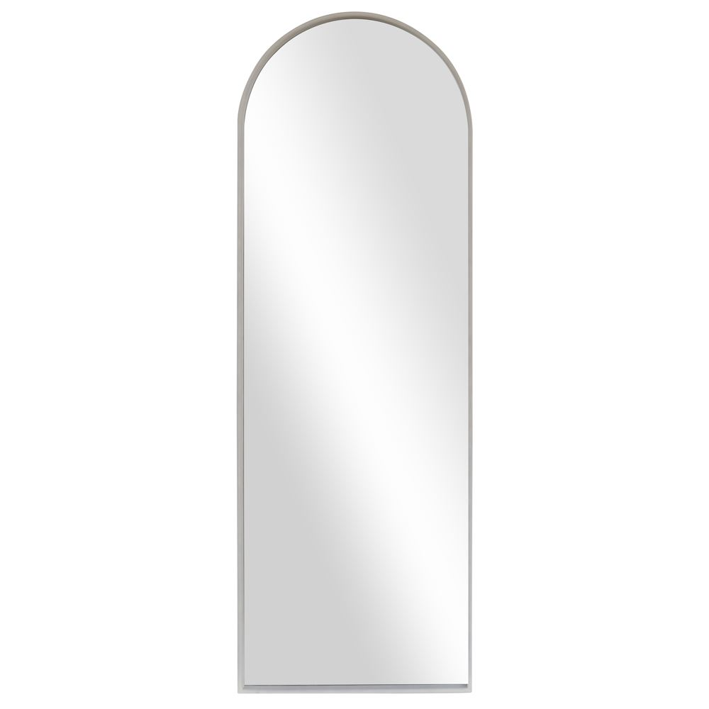 ARCHED WASHED WHITE FLOOR MIRROR