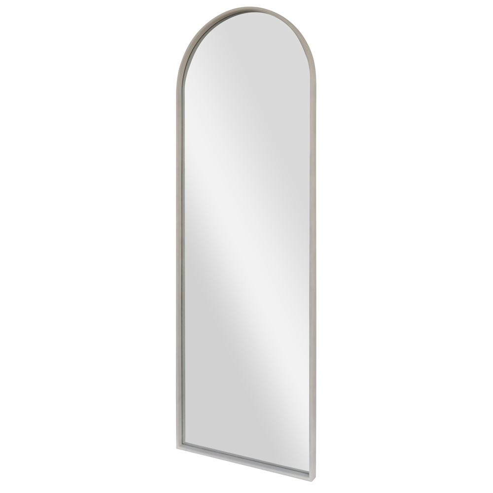 ARCHED WASHED WHITE FLOOR MIRROR