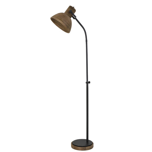 LIGHT & LIVING FLOOR LAMP IMBERT BROWN WOOD