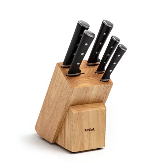 TEFAL-ICE FORCE 5PC SET+WOODEN KNIFE BLOCK