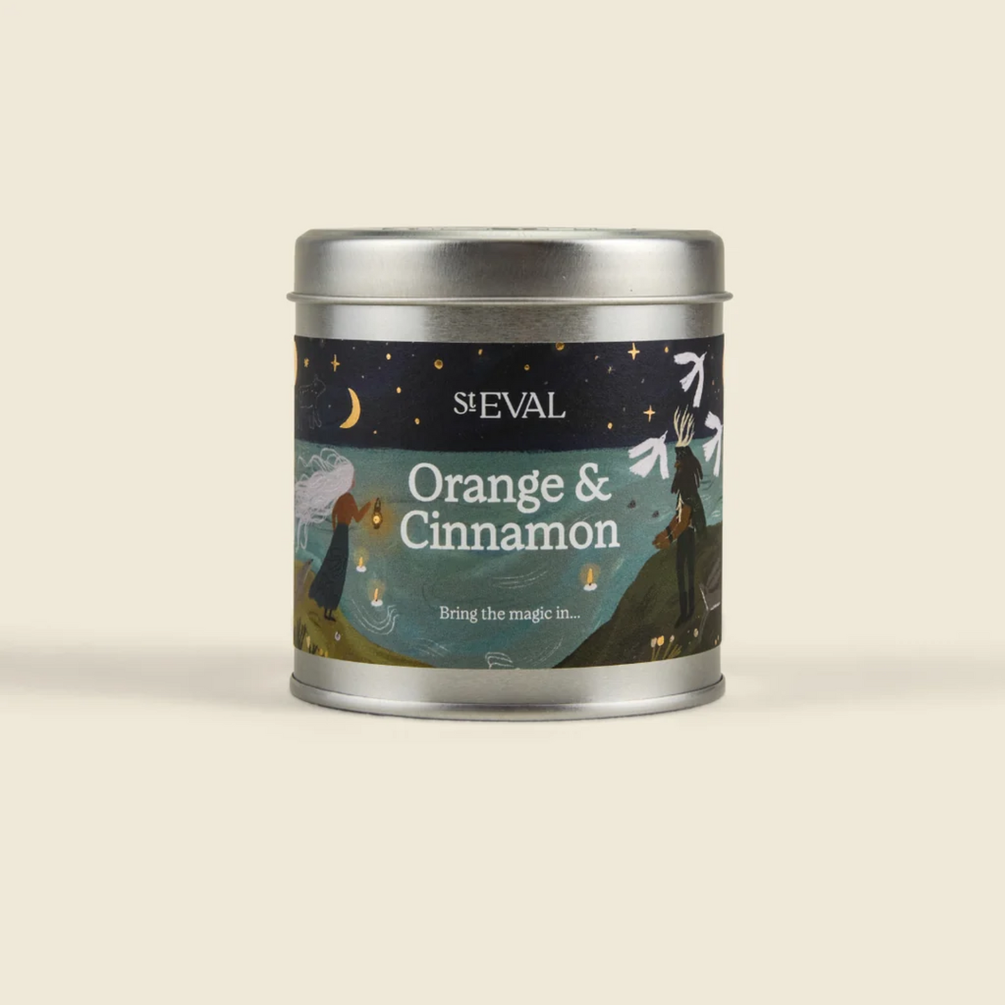 ST EVAL ORANGE AND CINNAMON SCENTED CANDLE TIN