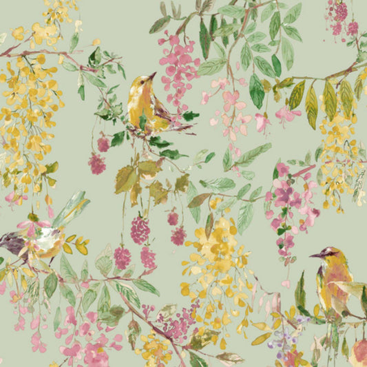BLACKBERRY TRAIL GREEN WALLPAPER