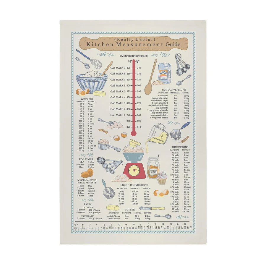 KITCHEN MEASUREMENTS COTTON TEA TOWEL