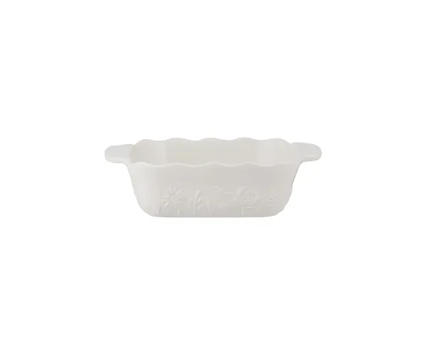 IN THE MEADOW CREAM SQUARE DISH