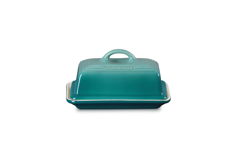 LE CREUSET BLUE RIVIERA BUTTER DISH