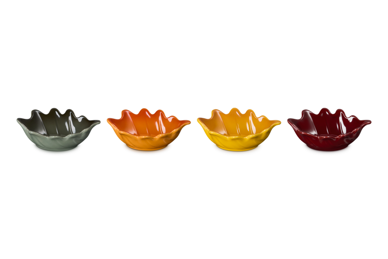SET 4 OAK LEAF MINI DISH