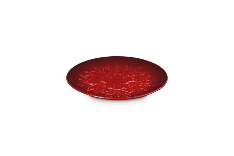 WINTER PLATE CERISE 19CM