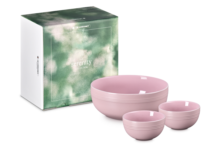 SET 3 COUPE SERVE BOWL SUGAR PINK