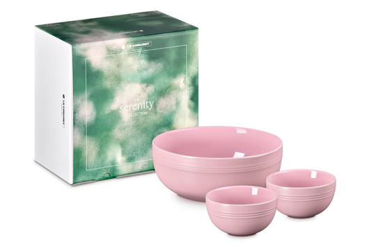 SET 3 COUPE SERVE BOWL SUGAR PINK