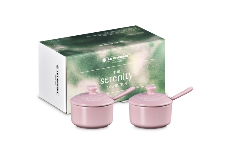 SET 2 CONDIMENT POT SUGAR PINK