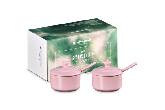 SET 2 CONDIMENT POT SUGAR PINK