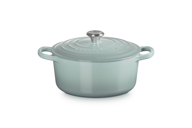 24CM ROUND CAST IRON CASSEROLE DISH-SEA SALT