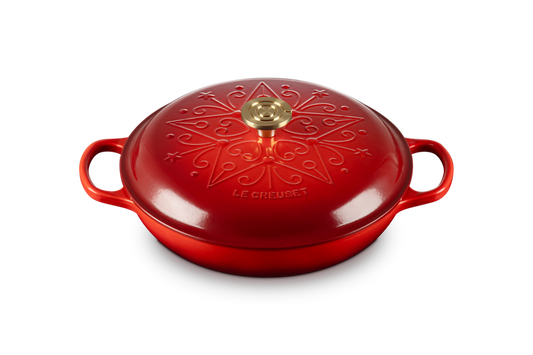 SIG ROUND SHALLOW CASSEROLE CERISE 30CM