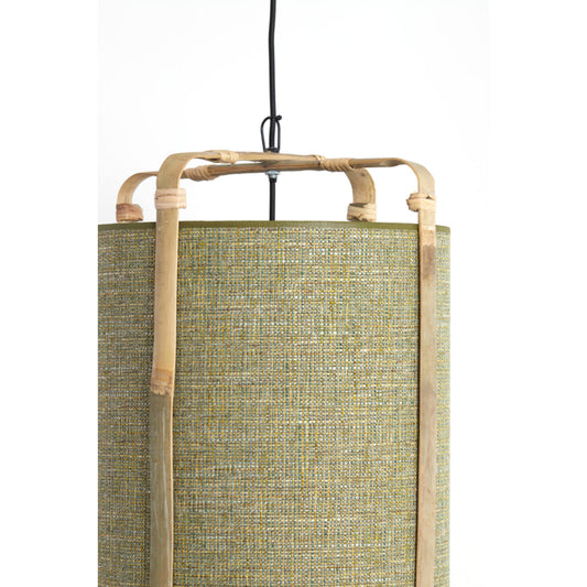 LIGHT & LIVING HANGING LAMP SENDAI GREEN & BAMBOO