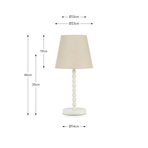 SOPHIA PUTTY METAL BOBBLE TABLE LAMP