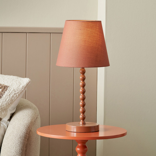 SOPHIA TERRACOTTA METAL BOBBLE TABLE LAMP