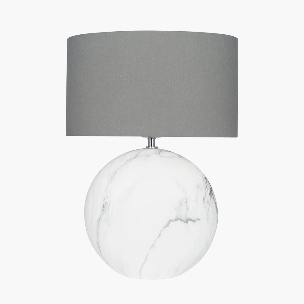 CRESTOLA MARBLE EFFECT CERAMIC TABLE LAMP