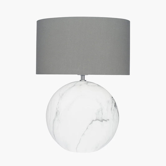 CRESTOLA MARBLE EFFECT CERAMIC TABLE LAMP