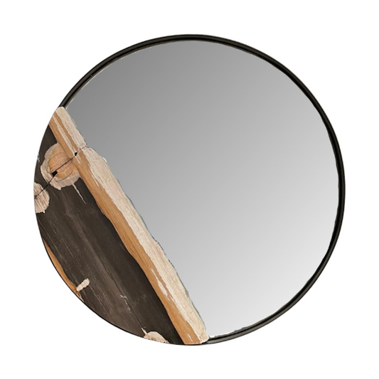 HALF WOOD MIRROR