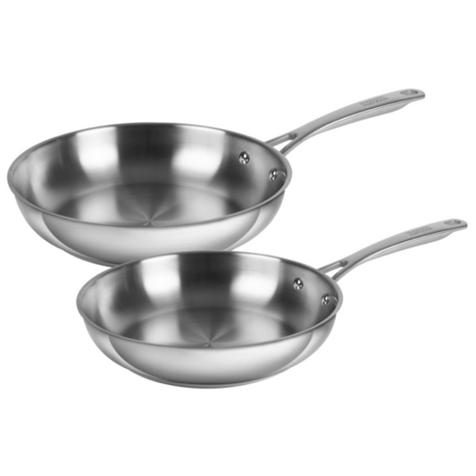 ALLROUND FRYING PAN SET UNCOATED 24 and 28cm