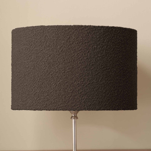 ROUEN MOCHA BROWN BOUCLE CYCLINDER LAMPSHADE