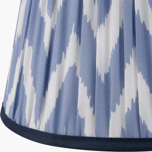 KAMILAH BLUE CHEVRON MUSHROOM PLEAT SHADE