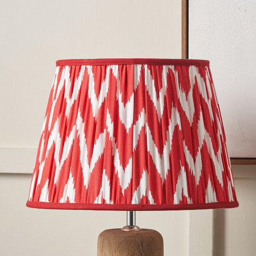 KAMILAH RED CHEVRON MUSHROOM PLEAT SHADE
