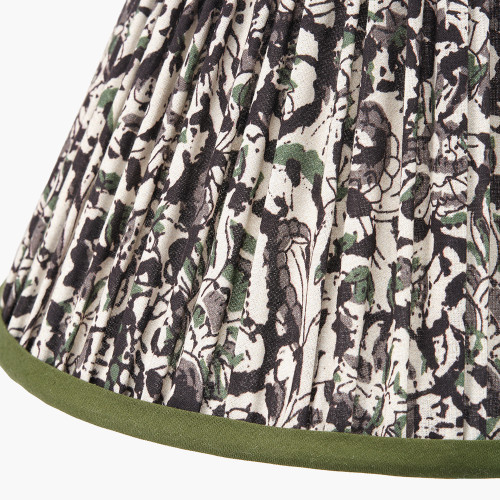 ORNELLA GREEN FLORAL DESIGN MUSHROOM PLEAT SHADE