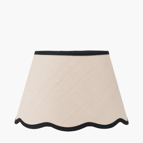 TABITHA CREAM JUTE SCALLOPED EDGE TAPERED SHADE