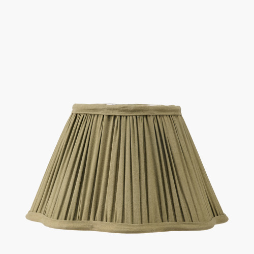 MALIA OLIVE GREEN MUSHROOM PLEAT SHADE