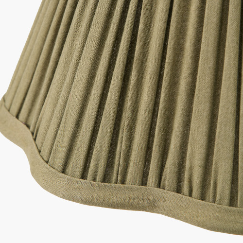 MALIA OLIVE GREEN MUSHROOM PLEAT SHADE