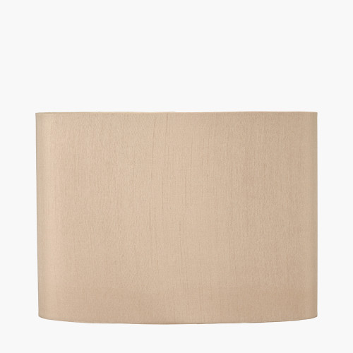 MIA TAUPE OVAL SILK MIX LAMPSHADE
