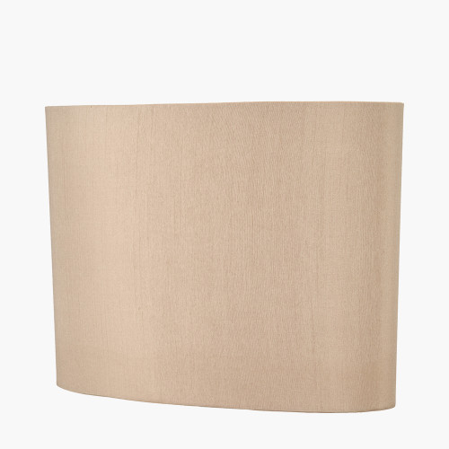 MIA TAUPE OVAL SILK MIX LAMPSHADE