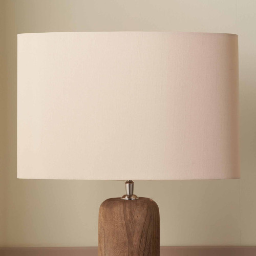 MIA TAUPE OVAL SILK MIX LAMPSHADE