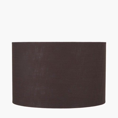 LINO BITTER CHOCOLATE SELF LINED LINEN CYLINDER SHADE