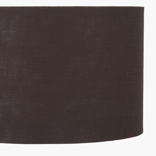 LINO BITTER CHOCOLATE SELF LINED LINEN CYLINDER SHADE