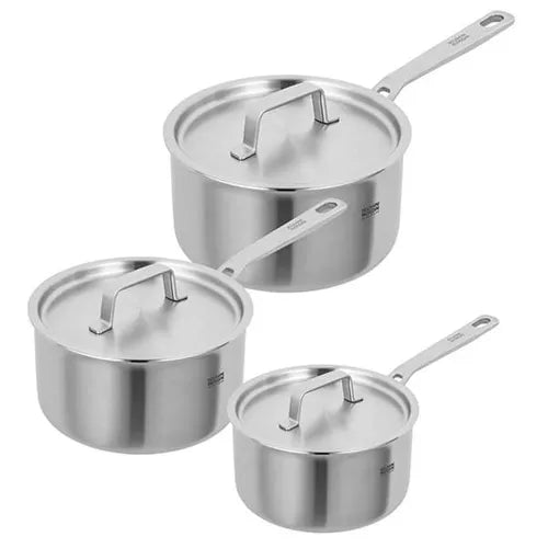 KUHN RIKON CULINARY FIVEPLY SAUCEPAN SET 16/18/20CM 3PC