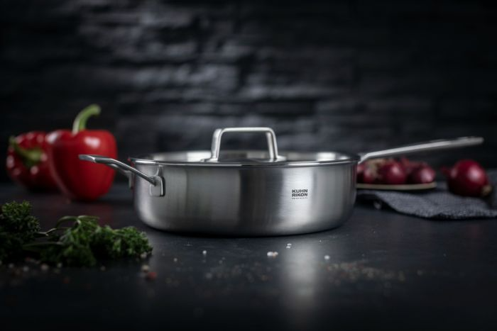CULINARY FIVEPLY SAUTE PAN WITH LID UNCOATED