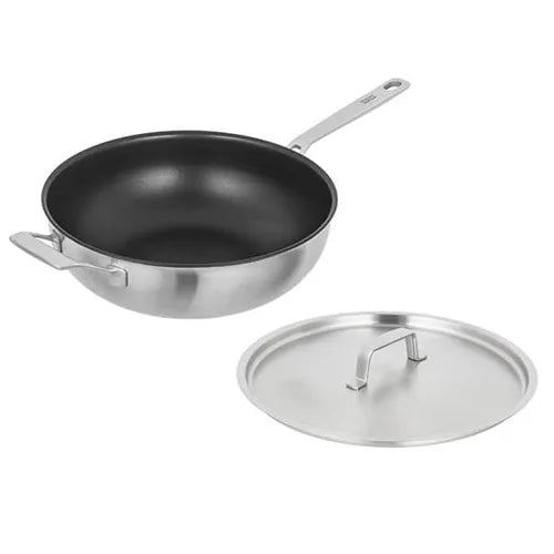 KUHN RIKON CULINARY FIVEPLY WOK WITH LID NON-STICK 28CM