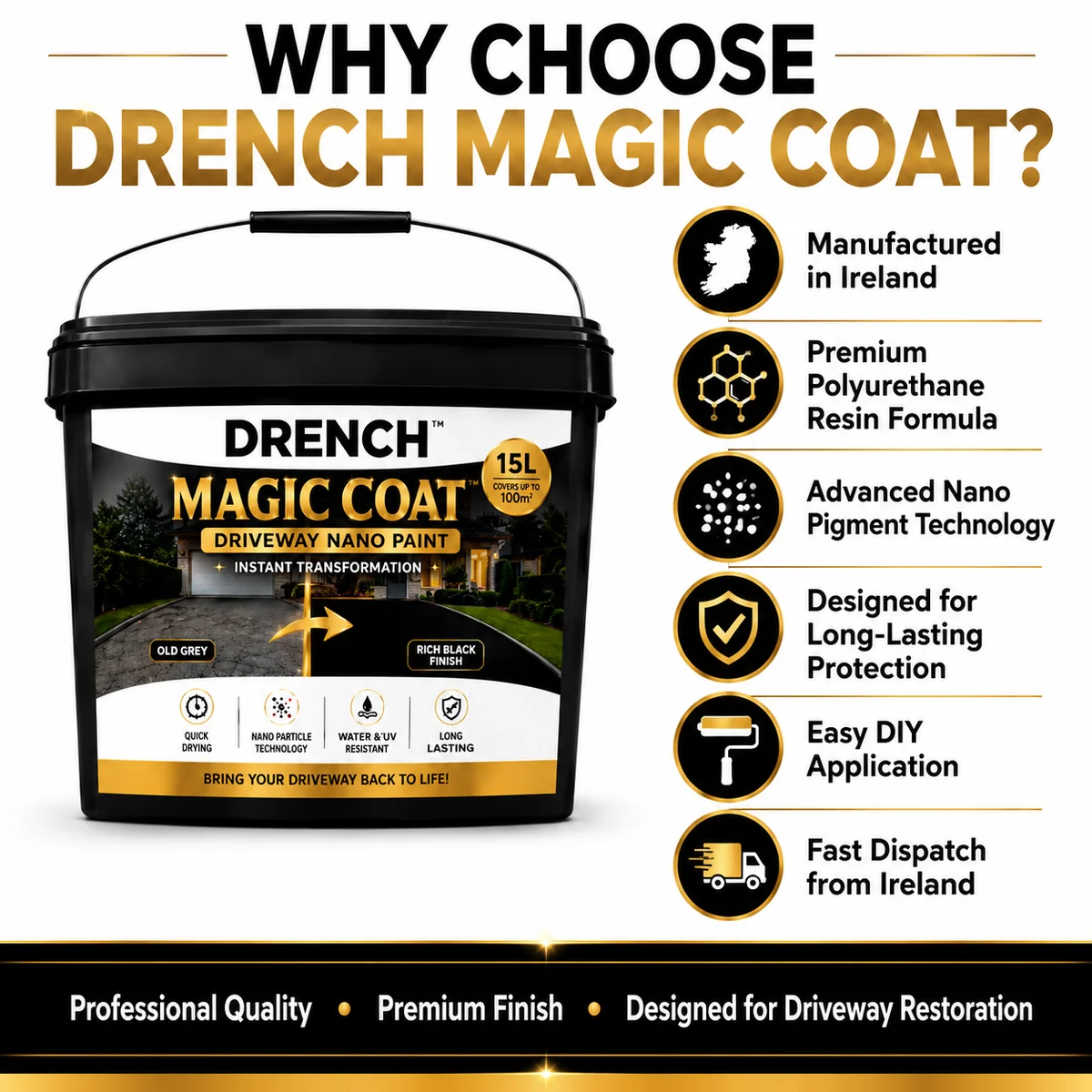 DRENCH MAGIC COAT DRIVEWAY PAINT