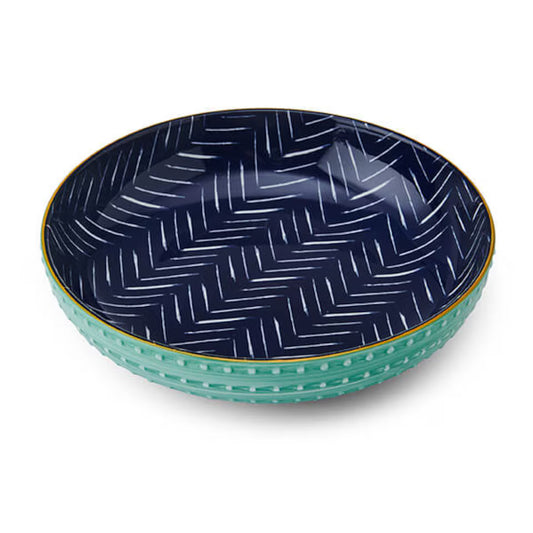MK COUPE BOWL 21CM INDIGO CHEVRON