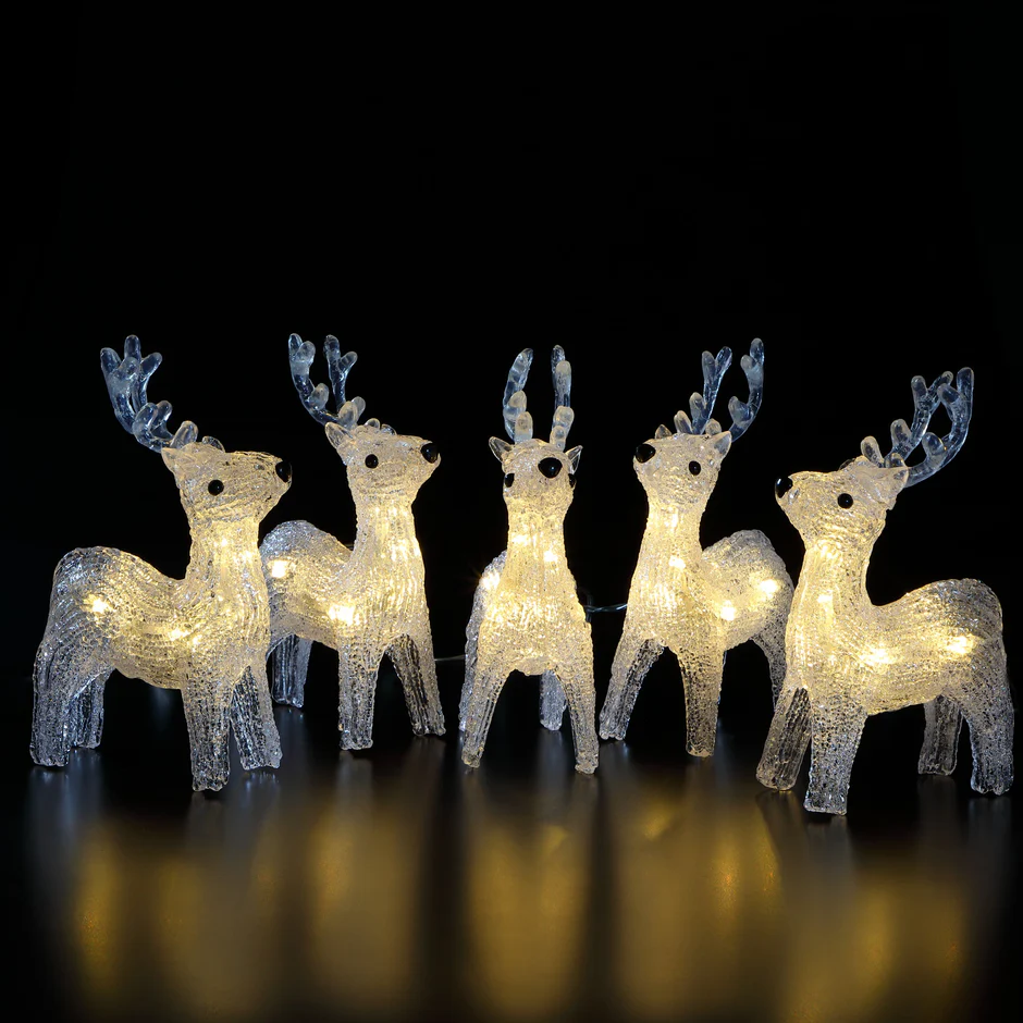 NOMA 5 ACRYLIC REINDEER LIGHT STRING