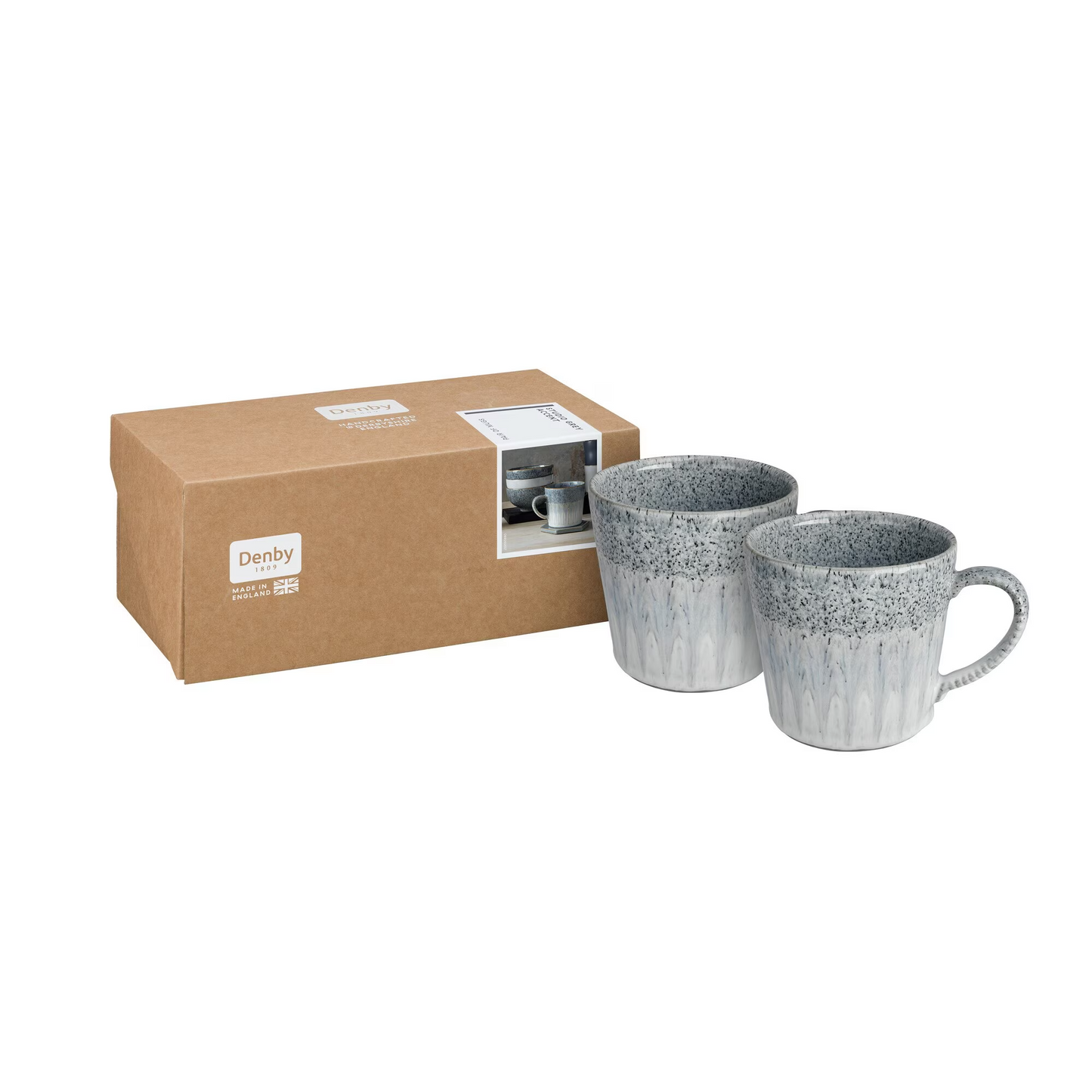 DENBY STUDIO GREY ACCENT SET OF 2 MUGS