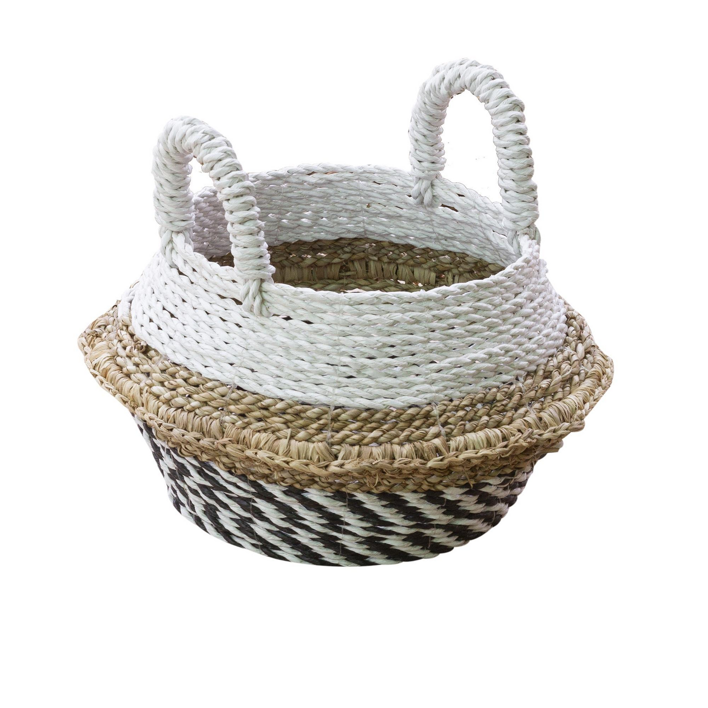 WHITE TOP SEAGRASS BASKET