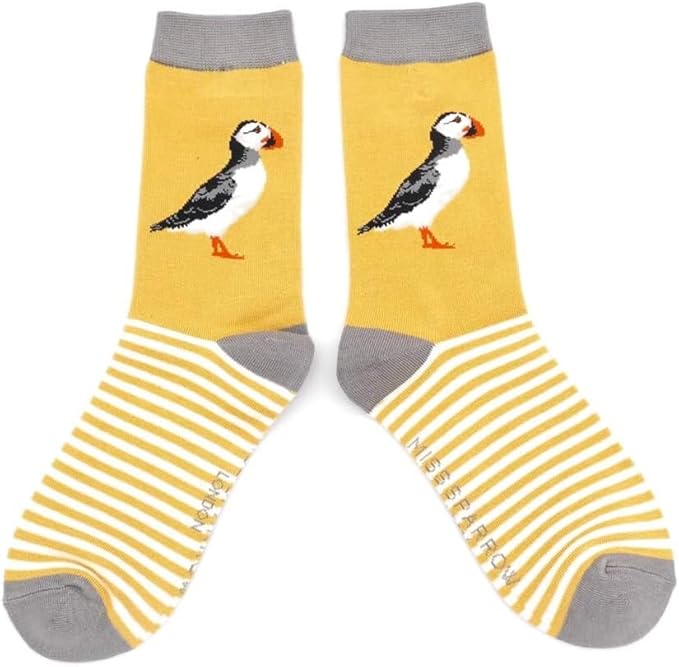 PUFFIN STRIPES SOCKS YELLOW