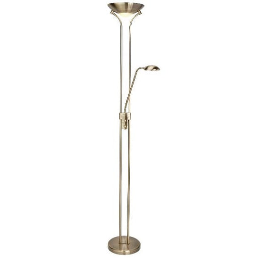 MOTHER AND CHILD FLOOR LAMP ANTIQUE BRASS