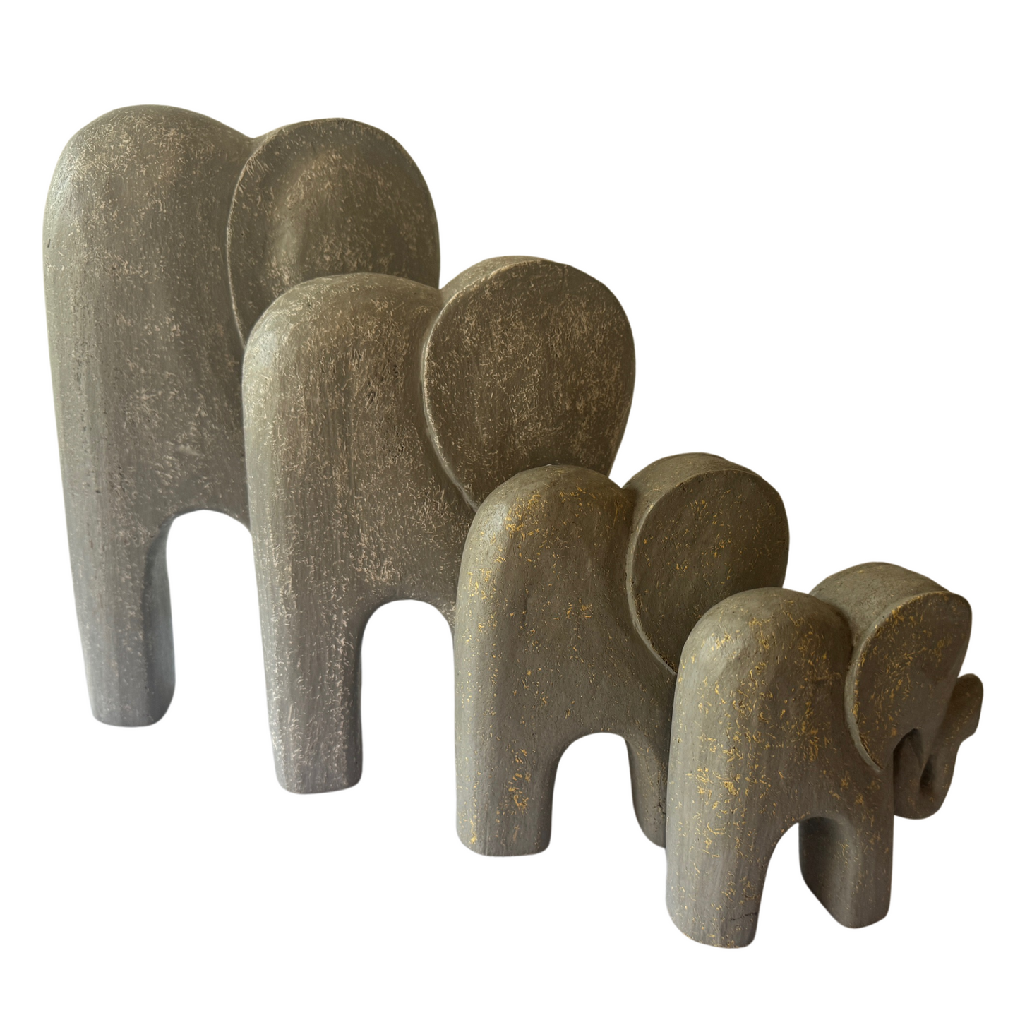 GREY ELEPHANT SET OF 4