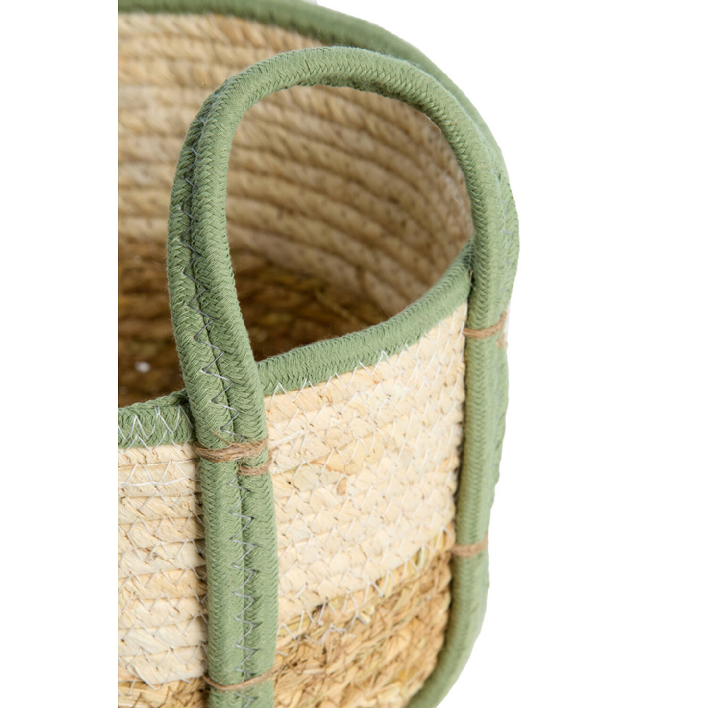 KINSALE BASKET-NATURAL CREAM MINT