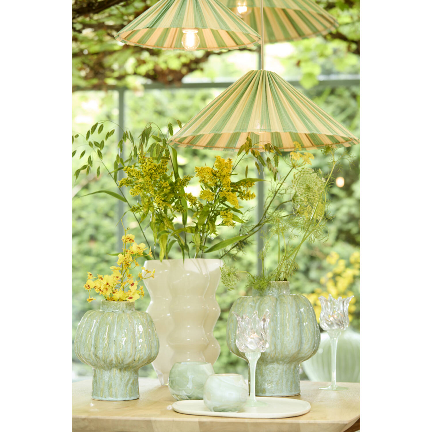 VASE DECO ALIVERI CERAMIC MINT GREEN