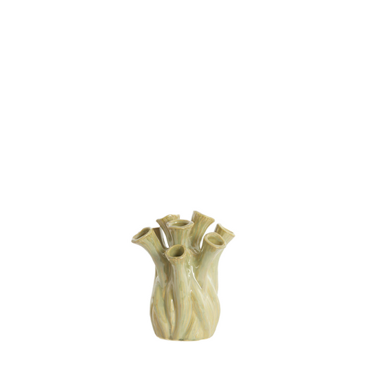 VASE DECO LYSET CERAMIC LIGHT GREEN